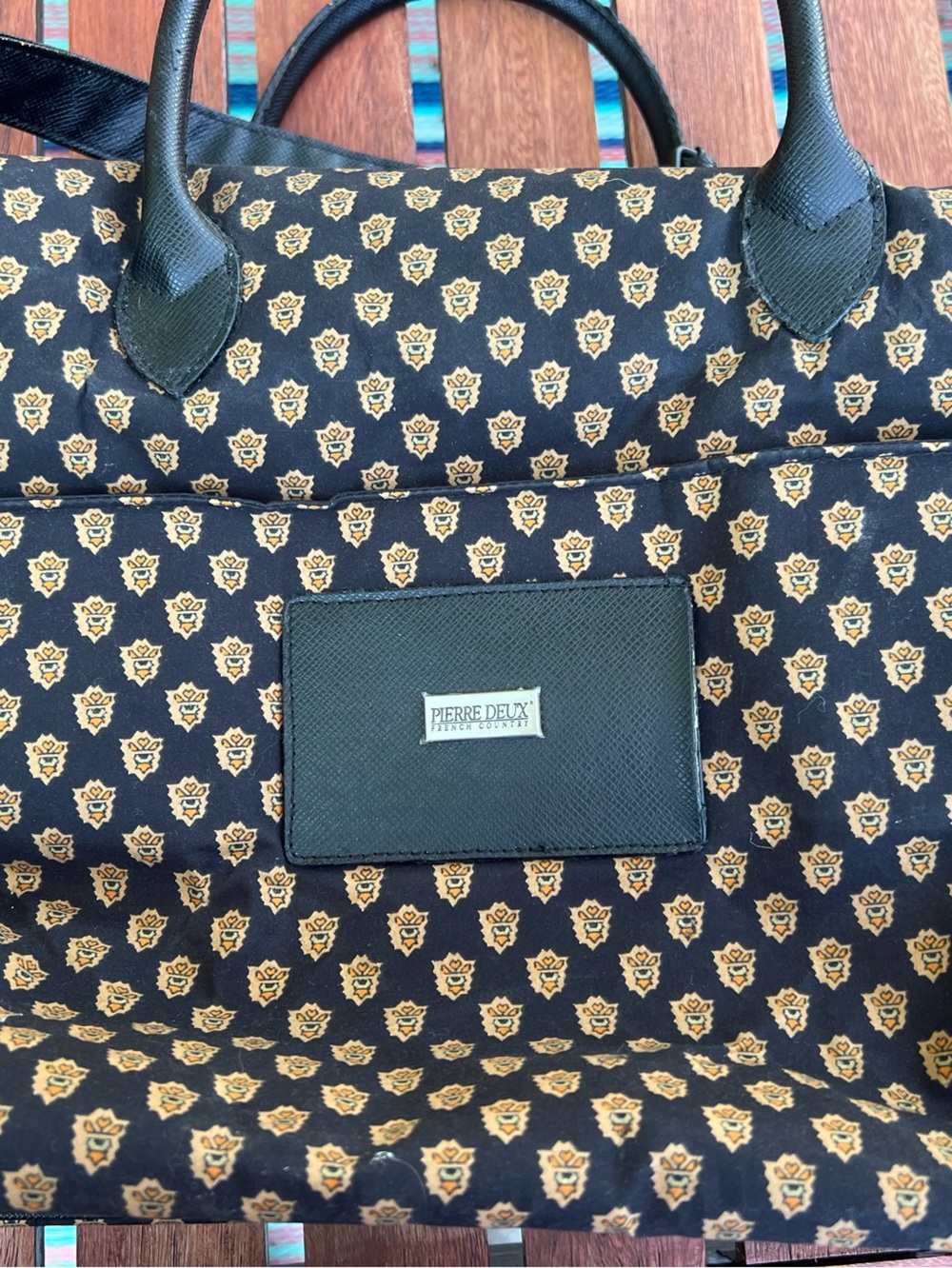 VTG Pierre Deux overnight carry on bag black print French country